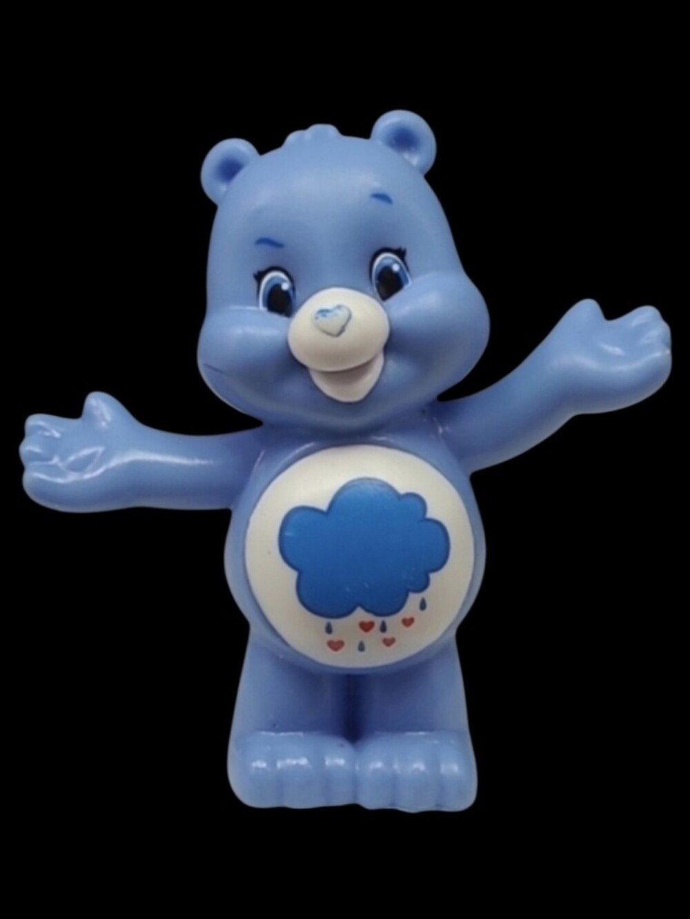 CARE BEARS "GRUMPY BEAR"   BLUE RAIN CLOUD TCFC FIGURE -2 3/8"